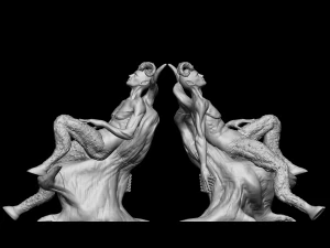 Satyr On A Tree 3D Print Model