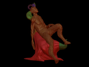 Satyr On A Tree 3D Print Model
