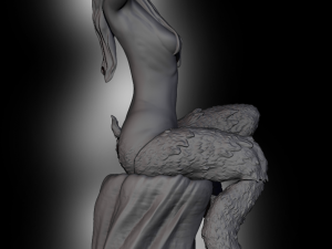 Satyr On A Tree Stump 3D प्रिंट मॉडल