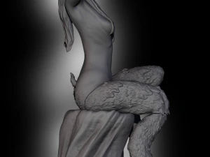 Satyr On A Tree Stump 3D Print Model