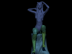 Satyr On A Tree Stump 3D प्रिंट मॉडल