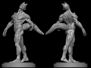 Half Dragon 3D Print Model