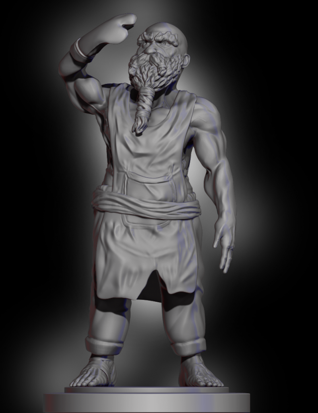 Dwarf Blacksmith With Ring 3D Принт Модель .c4d .max .obj .3ds .fbx .stl .blend 