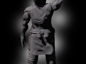 Dwarf Blacksmith With Ring 3D Print Model