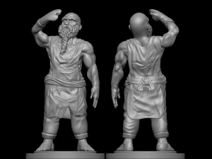 Dwarf Blacksmith With Ring 3D Print Model
