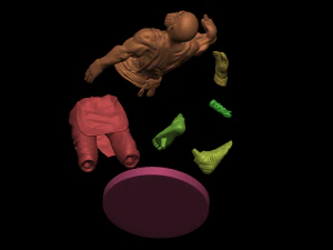 Dwarf Blacksmith With Ring 3D Print Model
