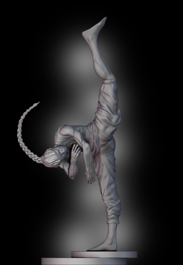 Karate Girl 3D Print Model .c4d .max .obj .3ds .fbx .stl .blend 