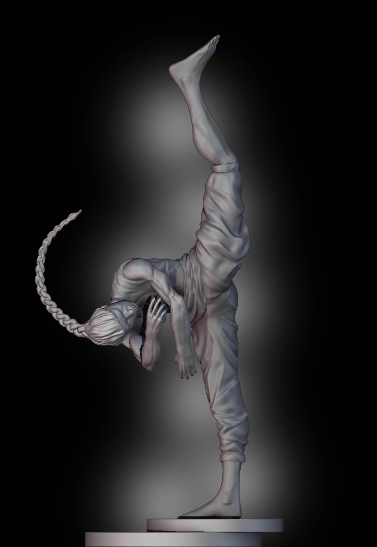 Karate Girl 3D Print Model .c4d .max .obj .3ds .fbx .stl .blend 