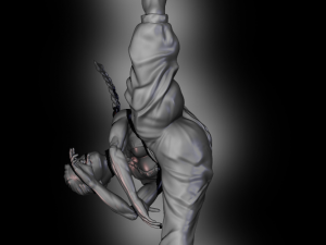 Karate Girl 3D Print Model