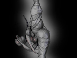 Karate Girl 3D Print Model