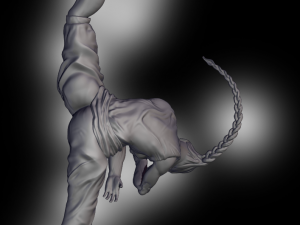 Karate Girl 3D Print Model