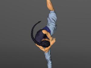 Karate Girl 3D Print Model