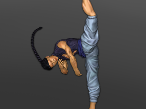 Karate Girl 3D Print Model