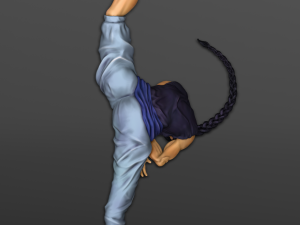 Karate Girl 3D Print Model