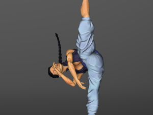 Karate Girl 3D Print Model