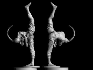 Karate Girl 3D Print Model