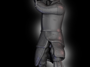 Knight With Two-Handed Sword Model Cetak 3D