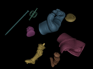 Knight With Two-Handed Sword Model Cetak 3D
