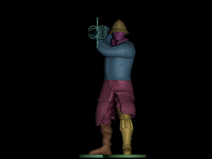 Knight With Two-Handed Sword Model Cetak 3D