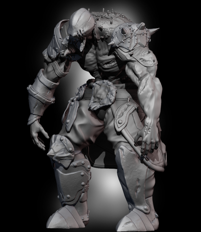 Leather Golem 3D Print Model 3Dプリントモデル .c4d .max .obj .3ds .fbx .stl .blend