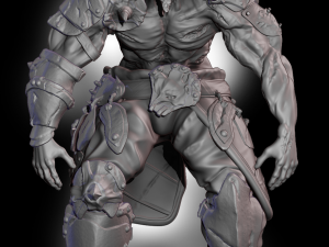 Leather Golem 3D Print Model 3Dプリントモデル