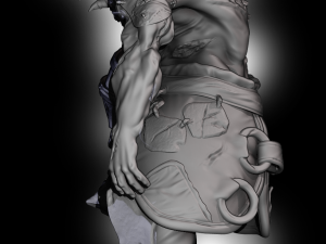 Leather Golem 3D Print Model 3Dプリントモデル