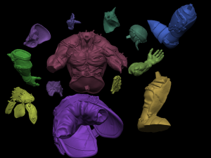 Leather Golem 3D Print Model 3Dプリントモデル