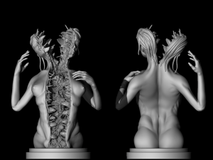 Monster Girl Model Cetak 3D