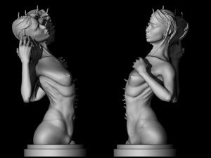 Monster Girl Model Cetak 3D