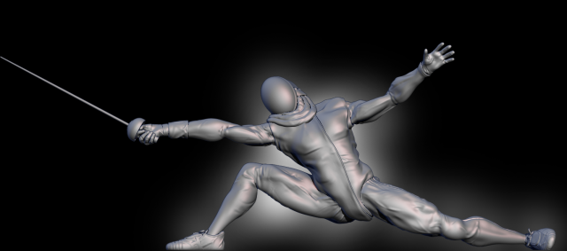 Swordsman 3D Принт Модель .c4d .max .obj .3ds .fbx .stl .blend 