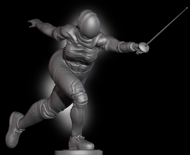 Sword Master 3D 3D 프린트 모델 .c4d .max .obj .3ds .fbx .stl .blend 