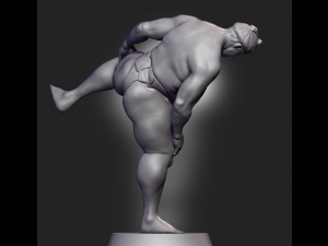 Sumo Wrestler 3D Print Model