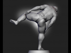 Sumo Wrestler 3D Print Model