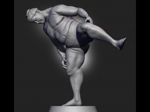 Sumo Wrestler 3D Print Model