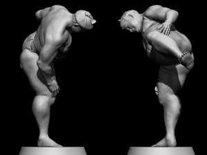 Sumo Wrestler 3D Print Model