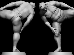 Sumo Wrestler 3D Print Model
