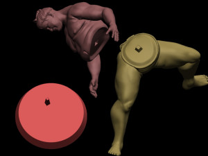Sumo Wrestler 3D Print Model