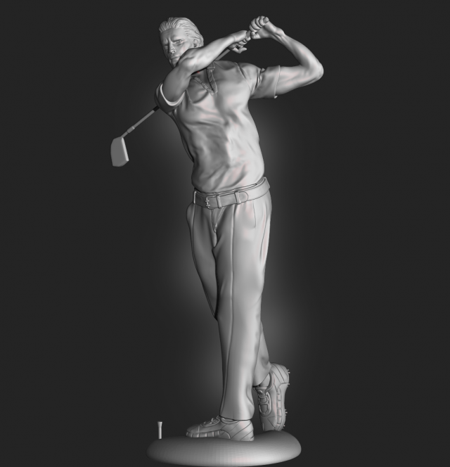 Golfer Model do druku 3D .c4d .max .obj .3ds .fbx .stl .blend 