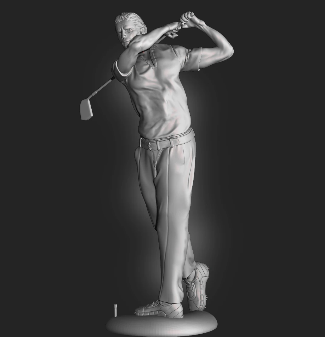 Golfer 3D Print Model .c4d .max .obj .3ds .fbx .stl .blend