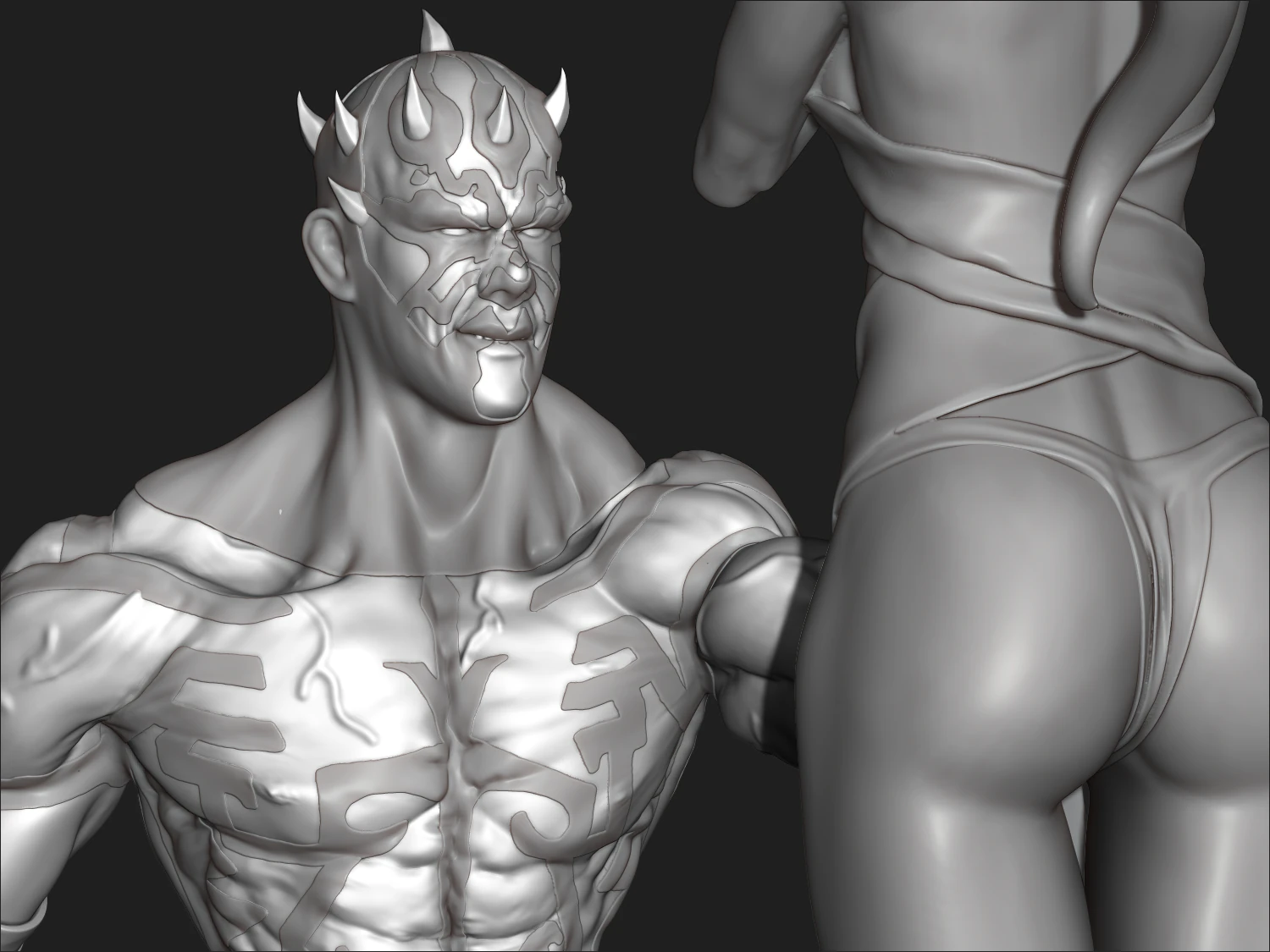 Darth Maul 3D Print Model .c4d .max .obj .3ds .fbx .stl .blend 