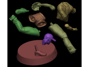 BASEBALL PLAYER 3D Print Model