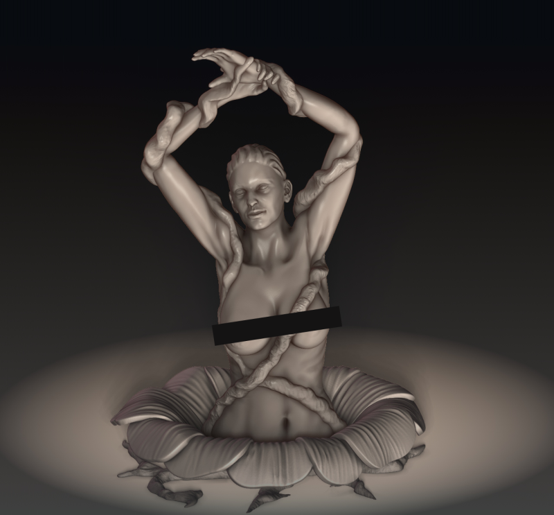 FLOWER GIRL 3Dプリントモデル .c4d .max .obj .3ds .fbx .stl .blend