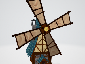 Windmill low-poly 3D 模型