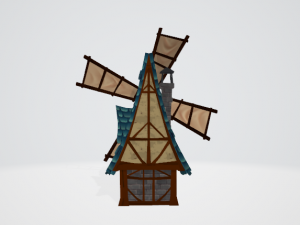 Windmill low-poly 3D-Modell