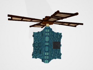 Windmill low-poly 3D-Modell