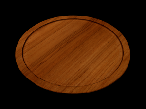 Wooden plate with cookies 3D 모델