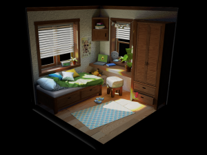 Isometricroomlow-poly 3D Model