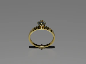 镶有钻石的戒指 3D 模型