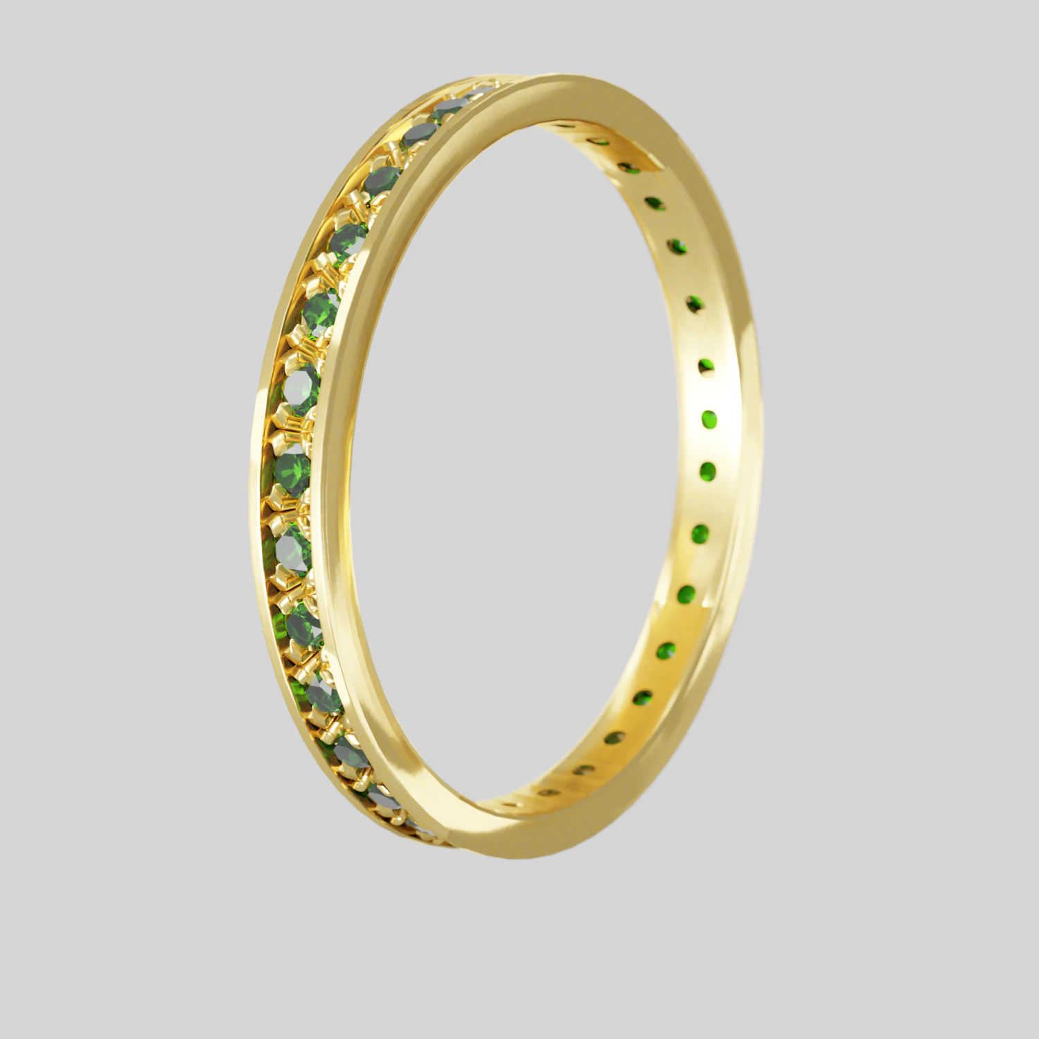 Изумрудное кольцо 3D Модель .c4d .max .obj .3ds .fbx .stl .blend 