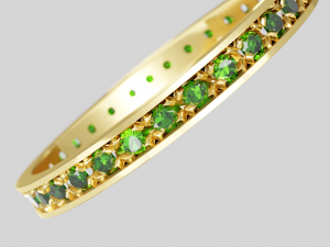 Emerald ring Model 3D